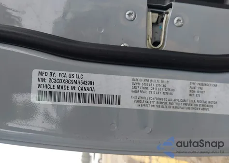 2021 Dodge Charger Sxt Rwd from USA, damaged, VIN 2C3CDXBG9MH643991